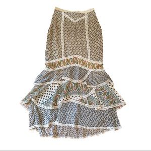 Free People Tiered Maxi Skirt Paisley Pattern